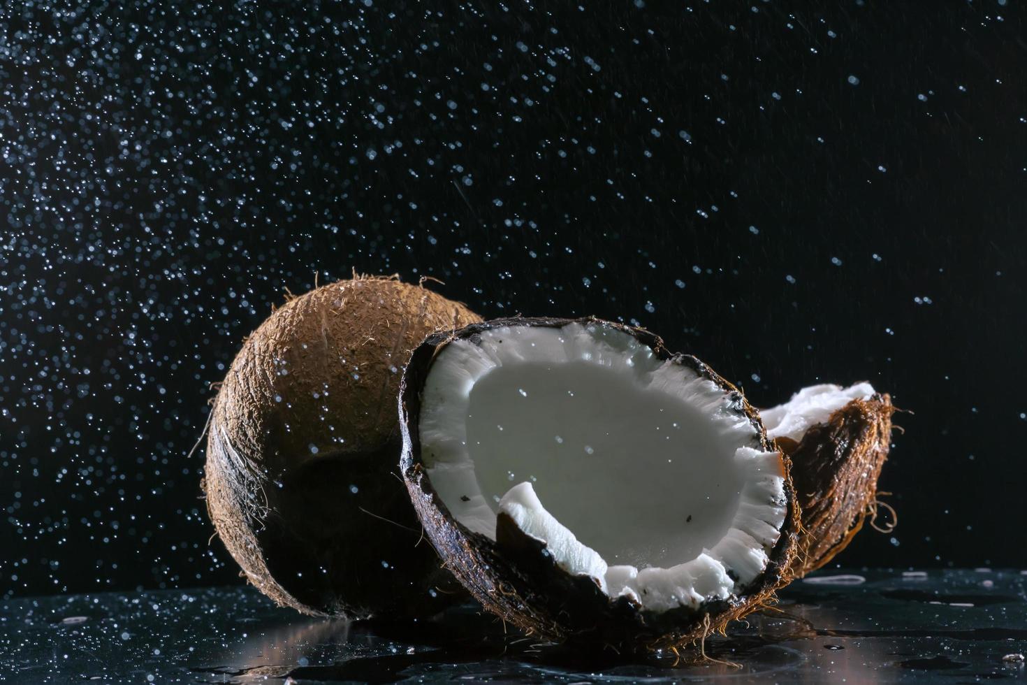Coconut on the table photo