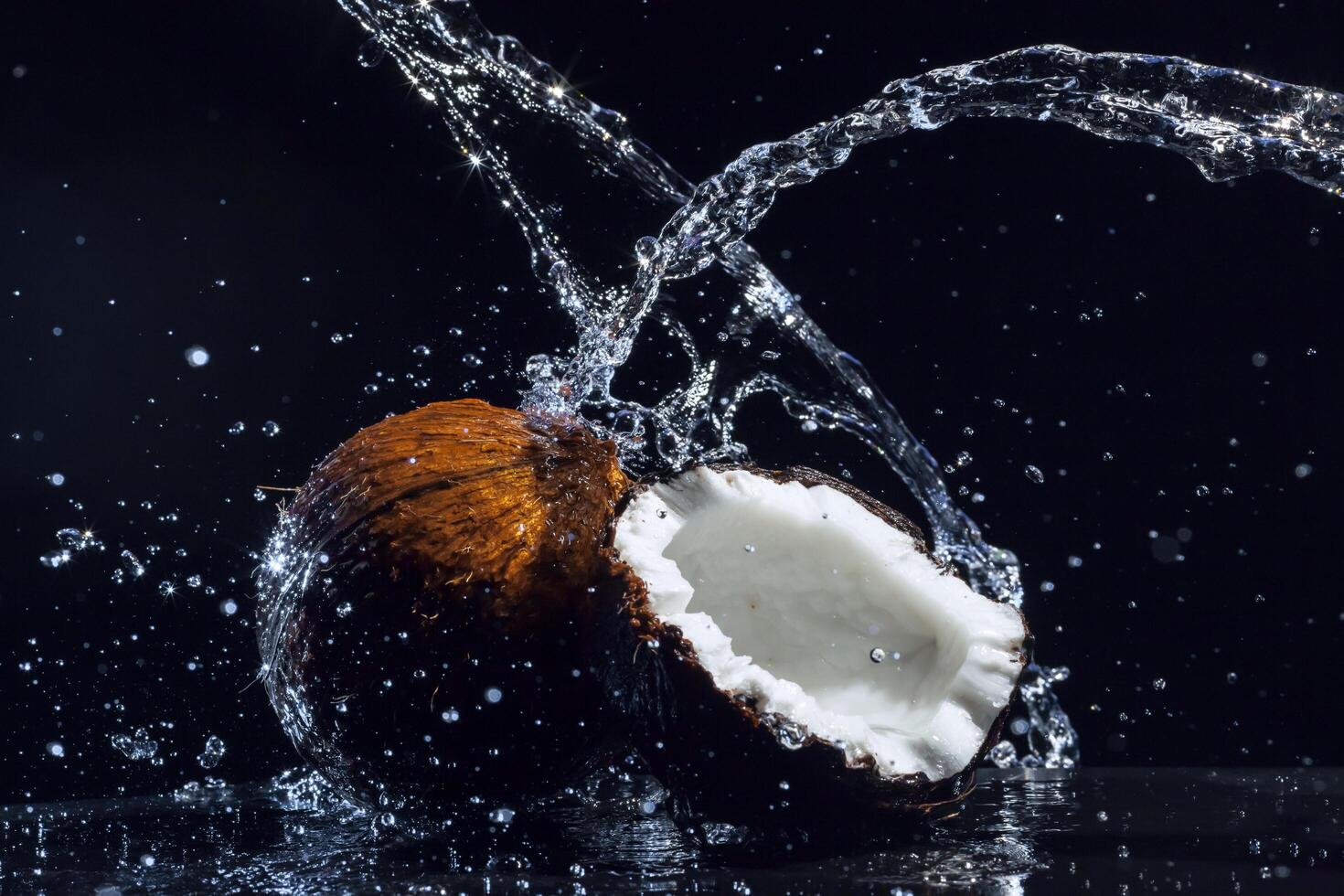 Coconut on the table photo