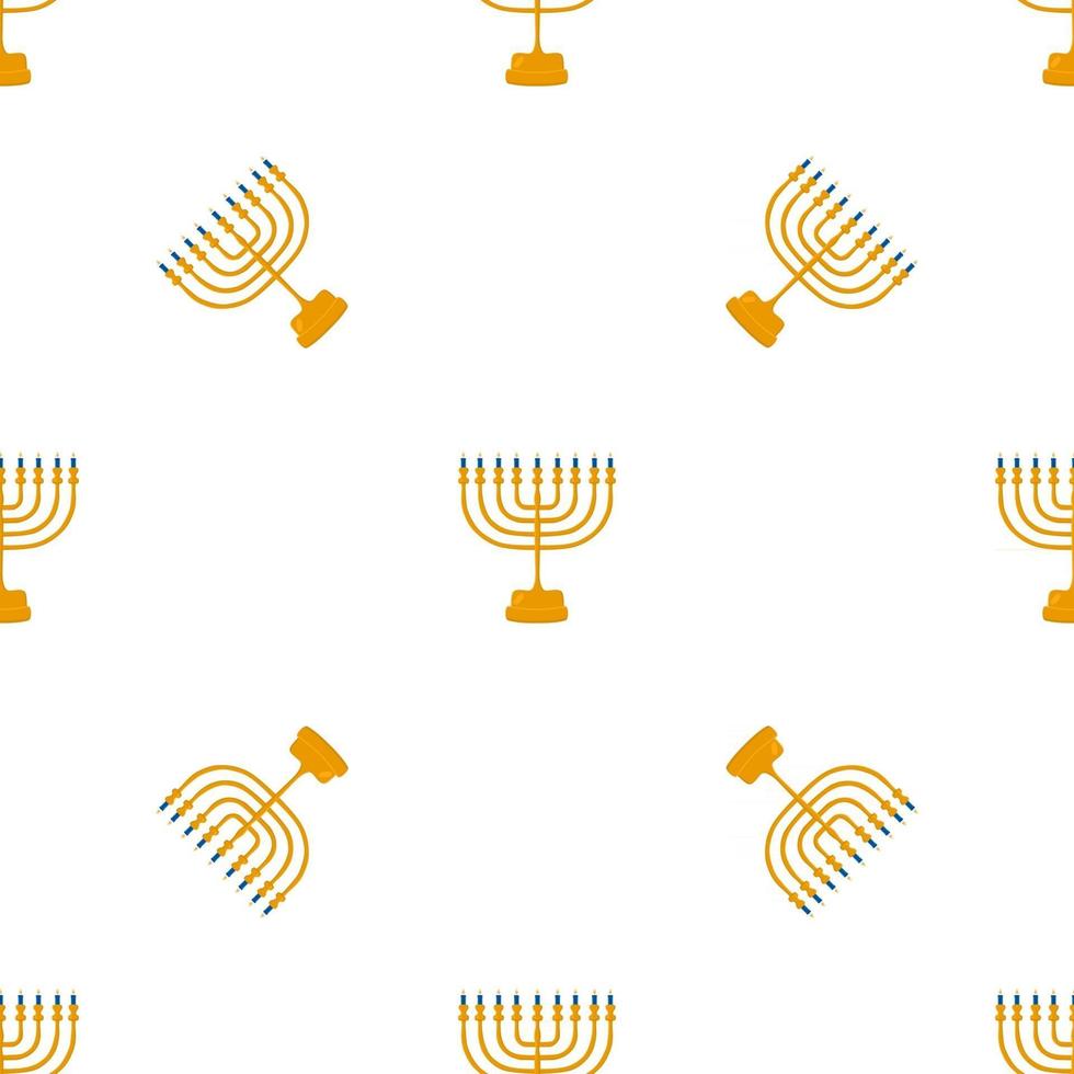 Illustration on theme big colored pattern menorah vector