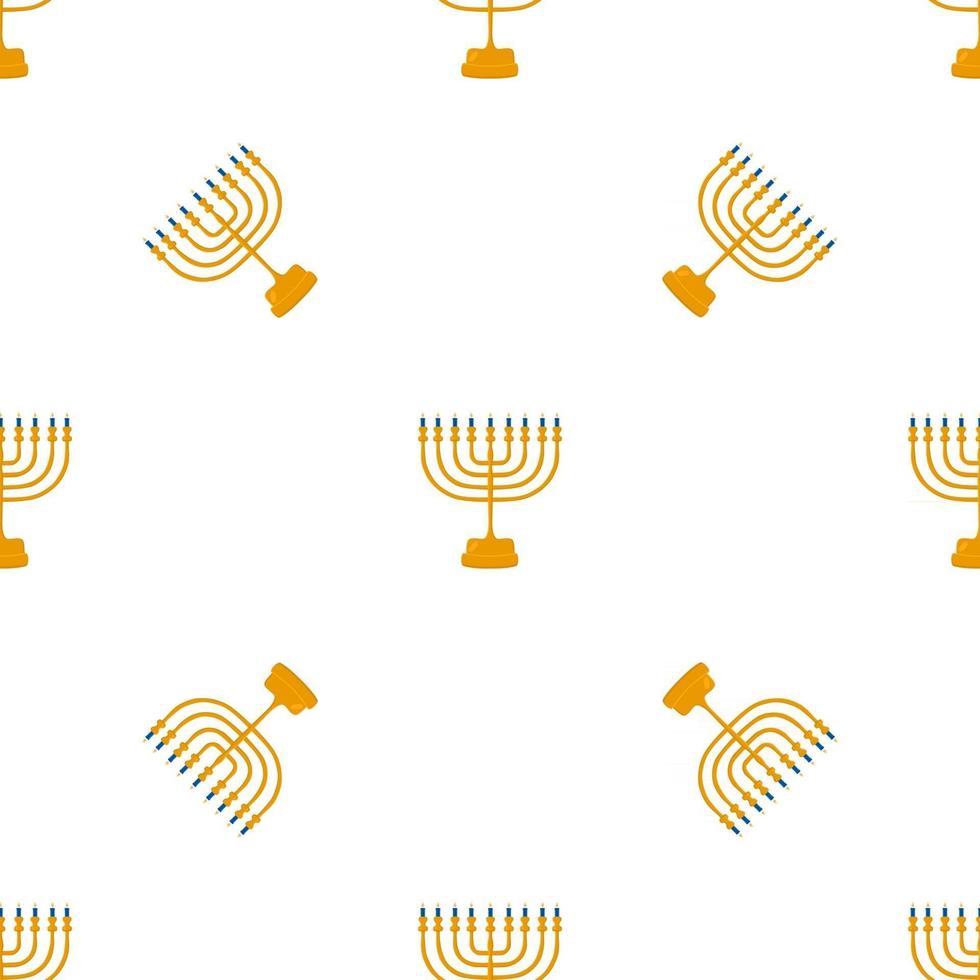 Illustration on theme big colored pattern menorah vector