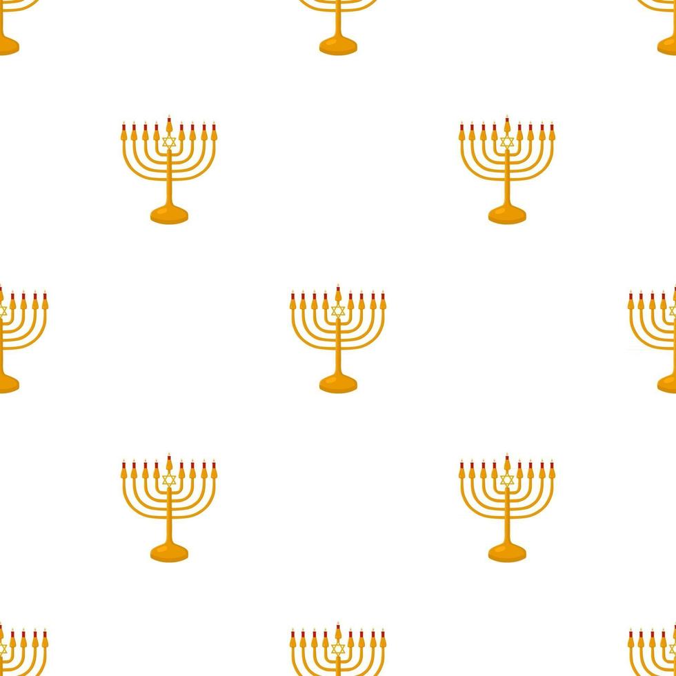 Illustration on theme big colored pattern menorah vector