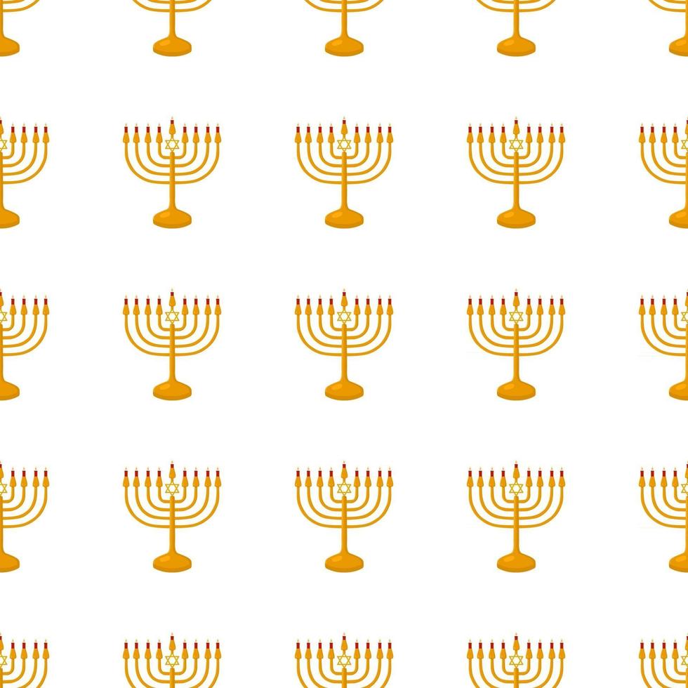 Ilustración sobre el tema de la menorah de patrón de colores grandes vector