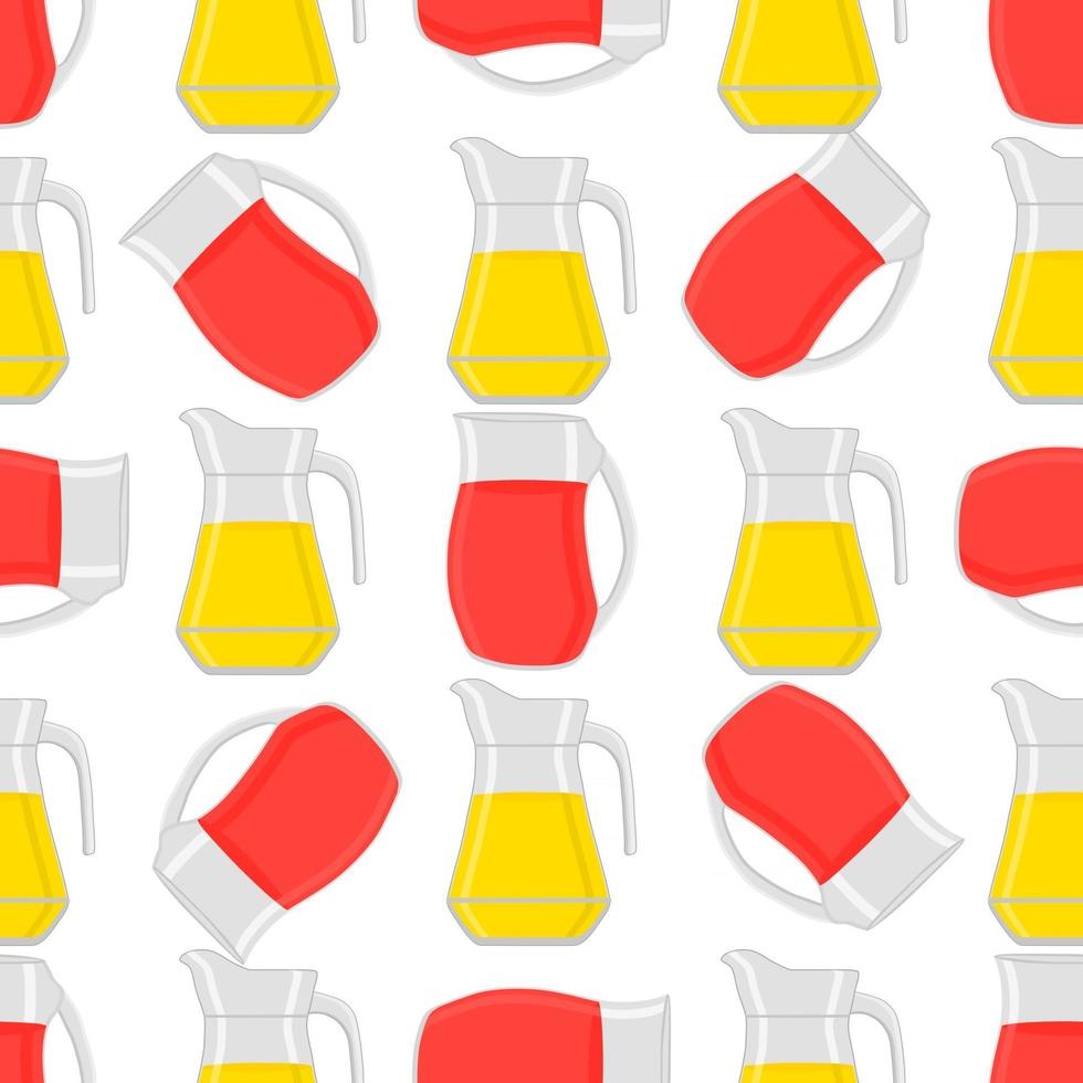 Illustration on theme big colored lemonade in glass jug vector