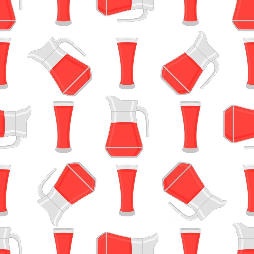 Illustration on theme colored lemonade in glass jug vector