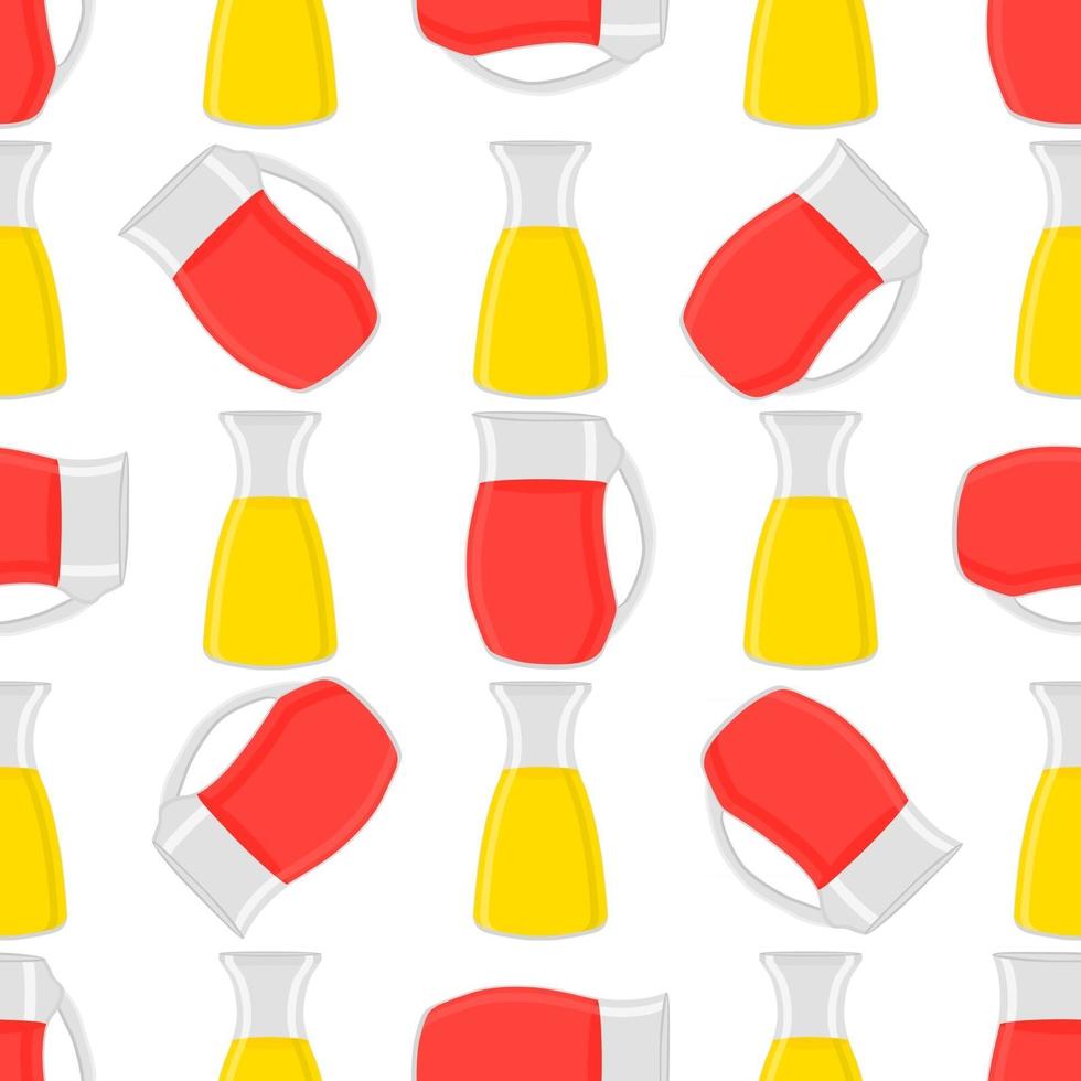 Ilustración sobre el tema de la limonada de color grande en jarra de vidrio vector
