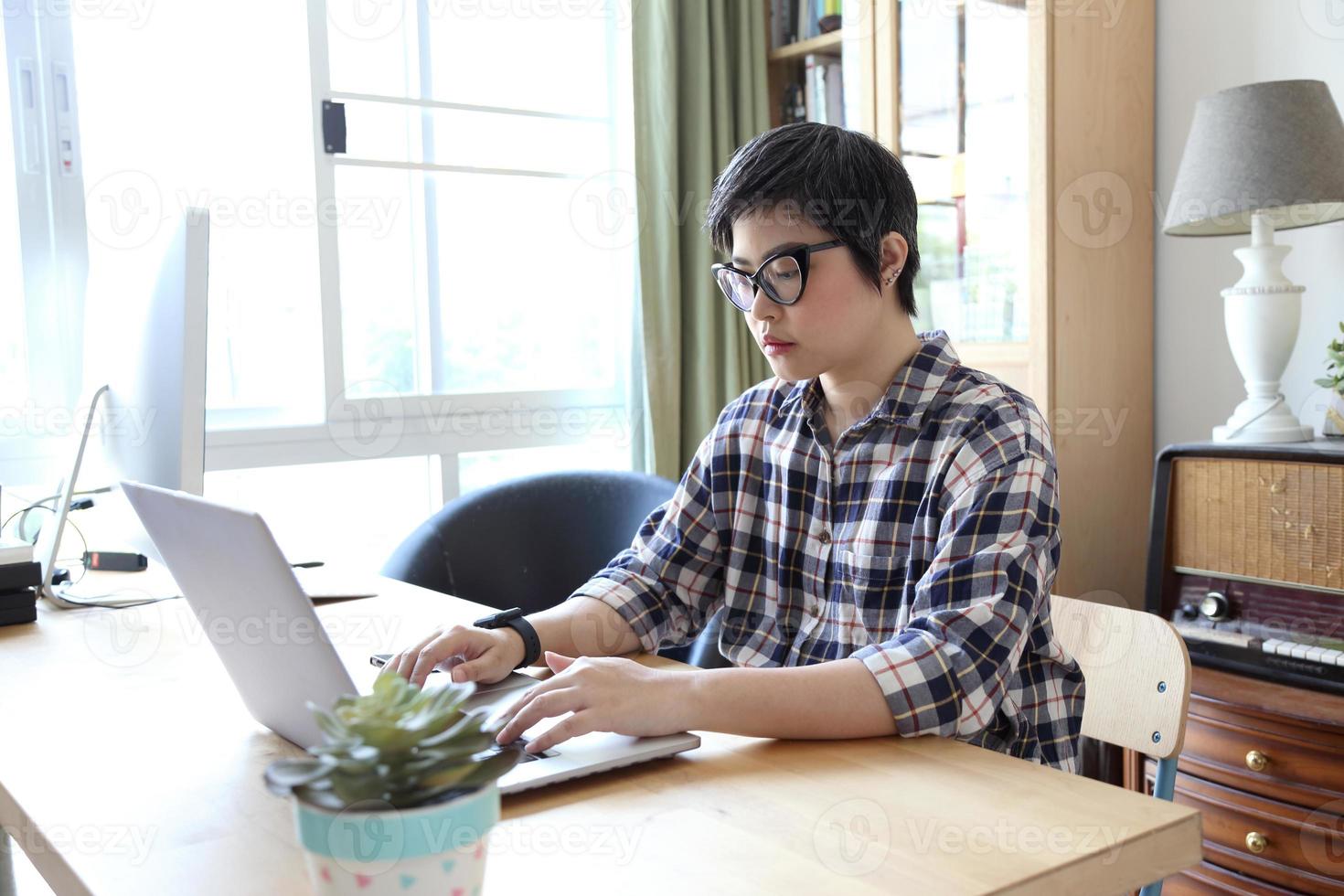 Asian Woman Working photo