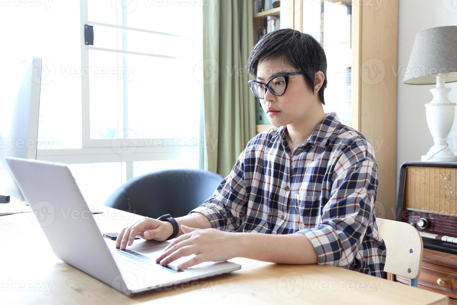 Asian Woman Working photo
