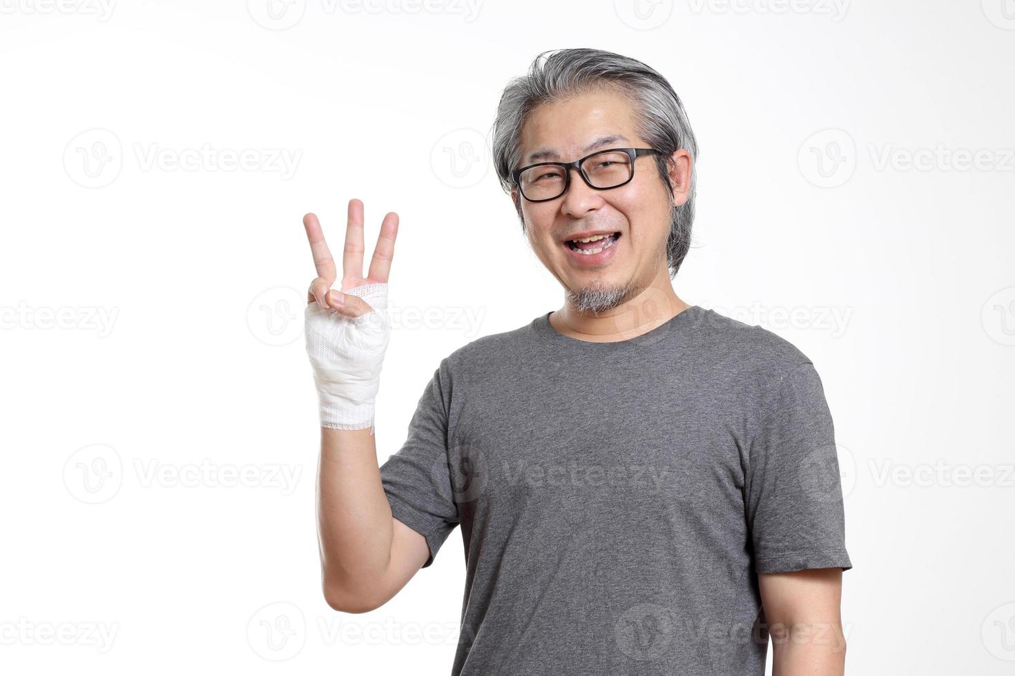 Man with Injured Hand photo