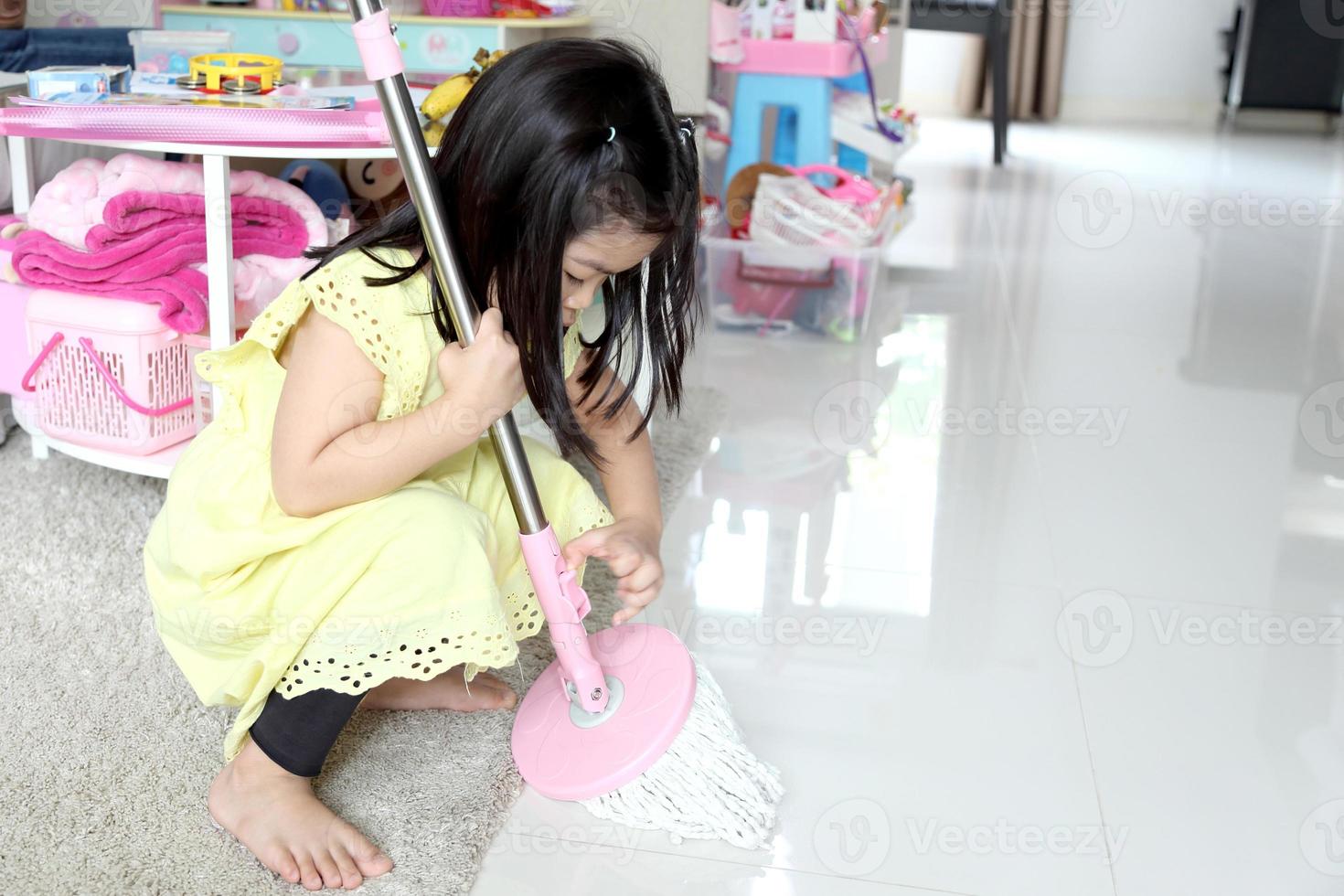 Girl Doing Housework photo