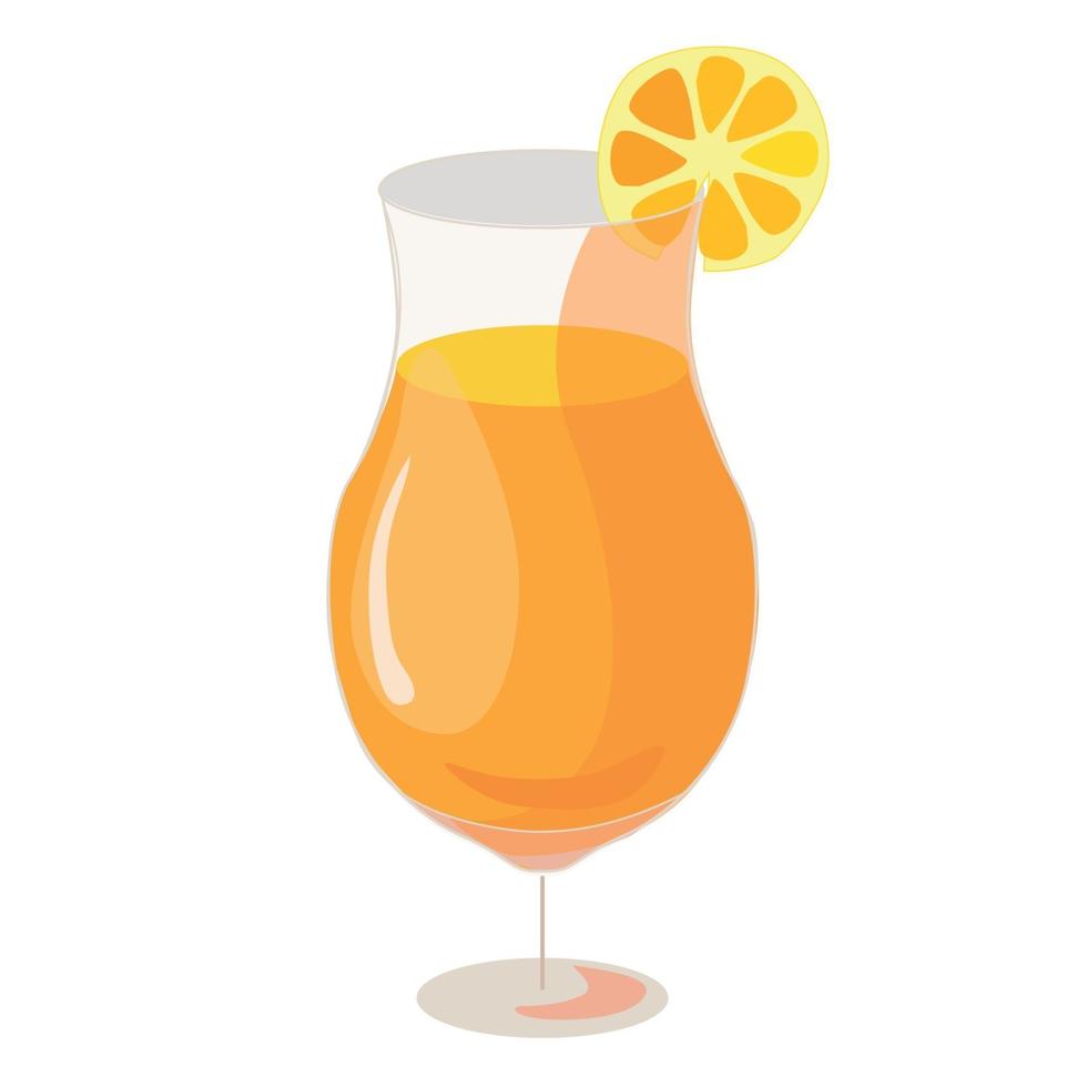 Realistic glass of lemonade fresh on a white background - Vector