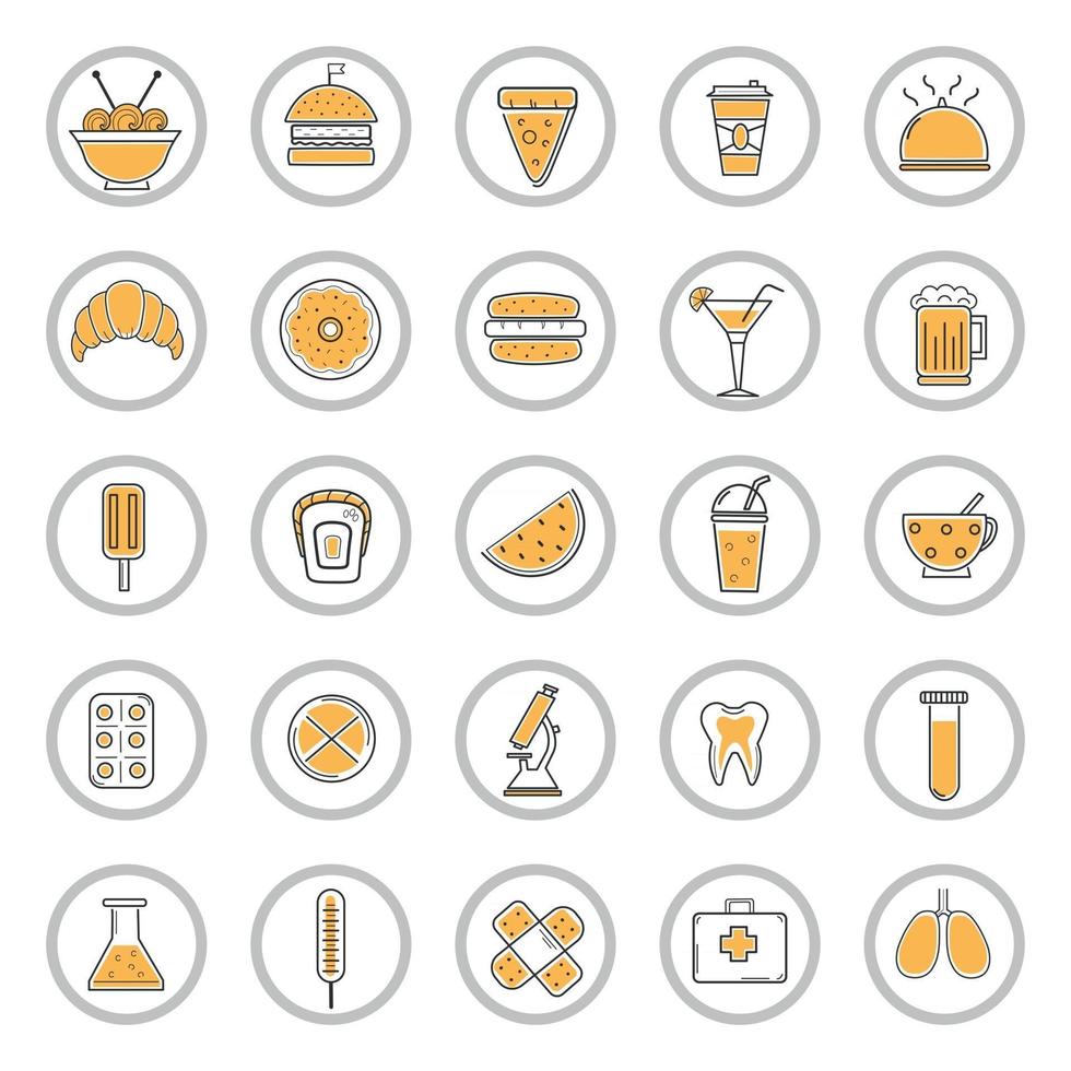 Collection of icons on various topics - Vector