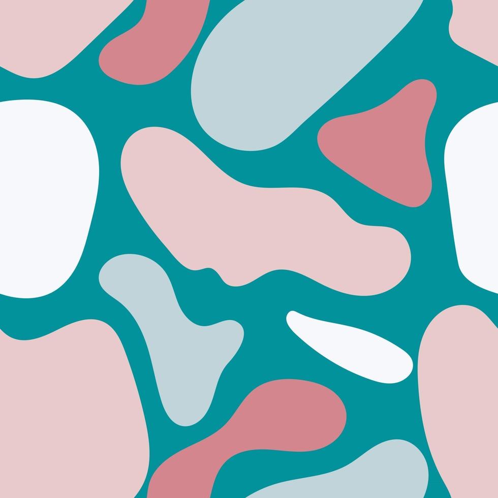 Colorful Abstract Liquid Shapes Seamless Repeat Pattern vector