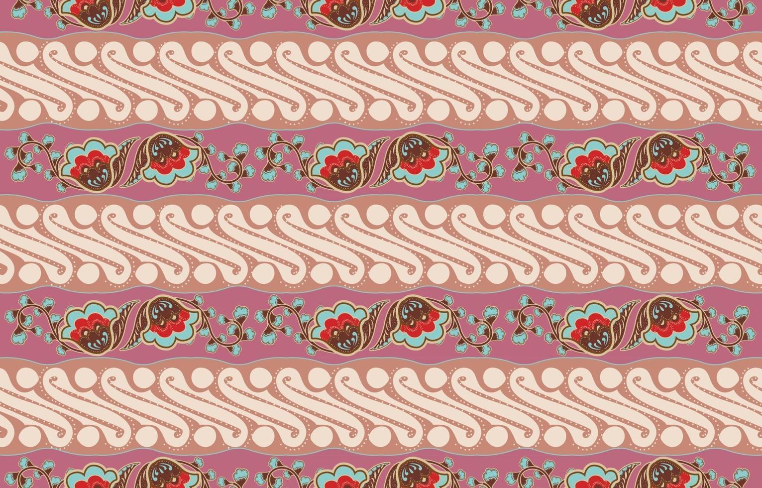 Batik Parang Seamless Pattern with Pastel Color vector