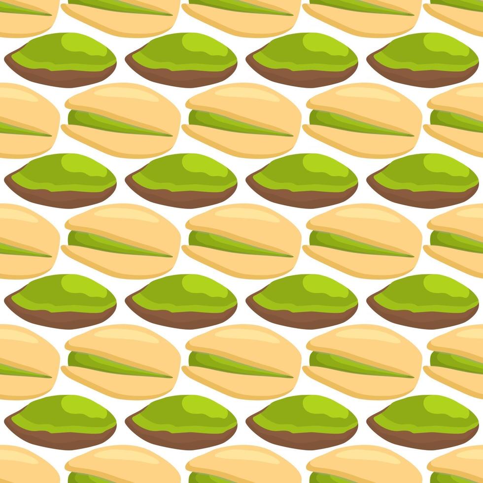 Ilustración sobre tema patrón grande tipos idénticos pistacho vector