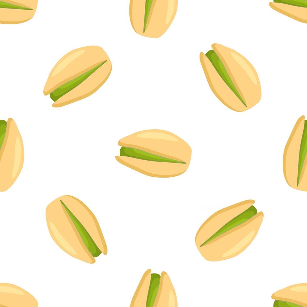 Illustration on theme big pattern identical types pistachio vector