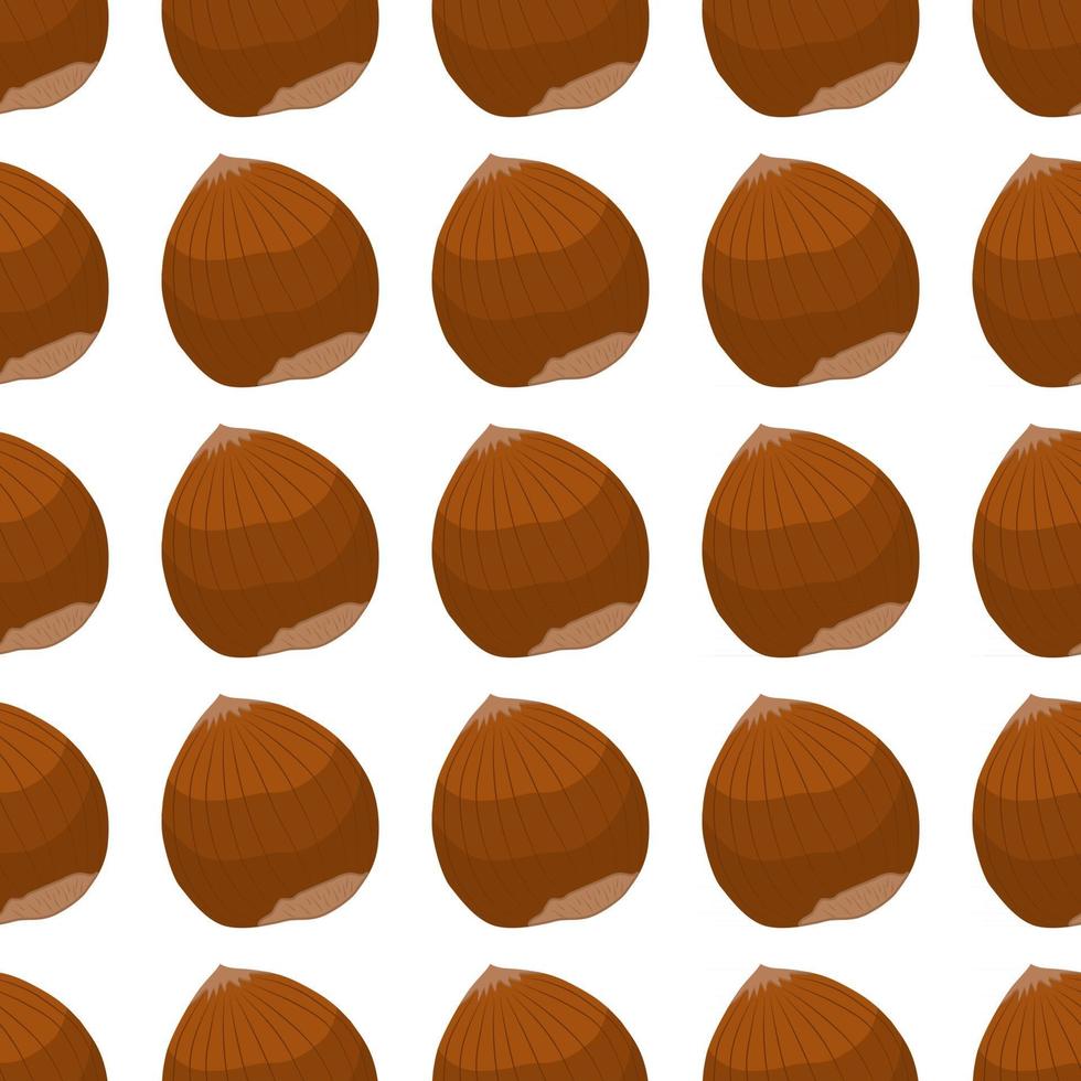 Illustration on theme big pattern identical types hazelnut vector