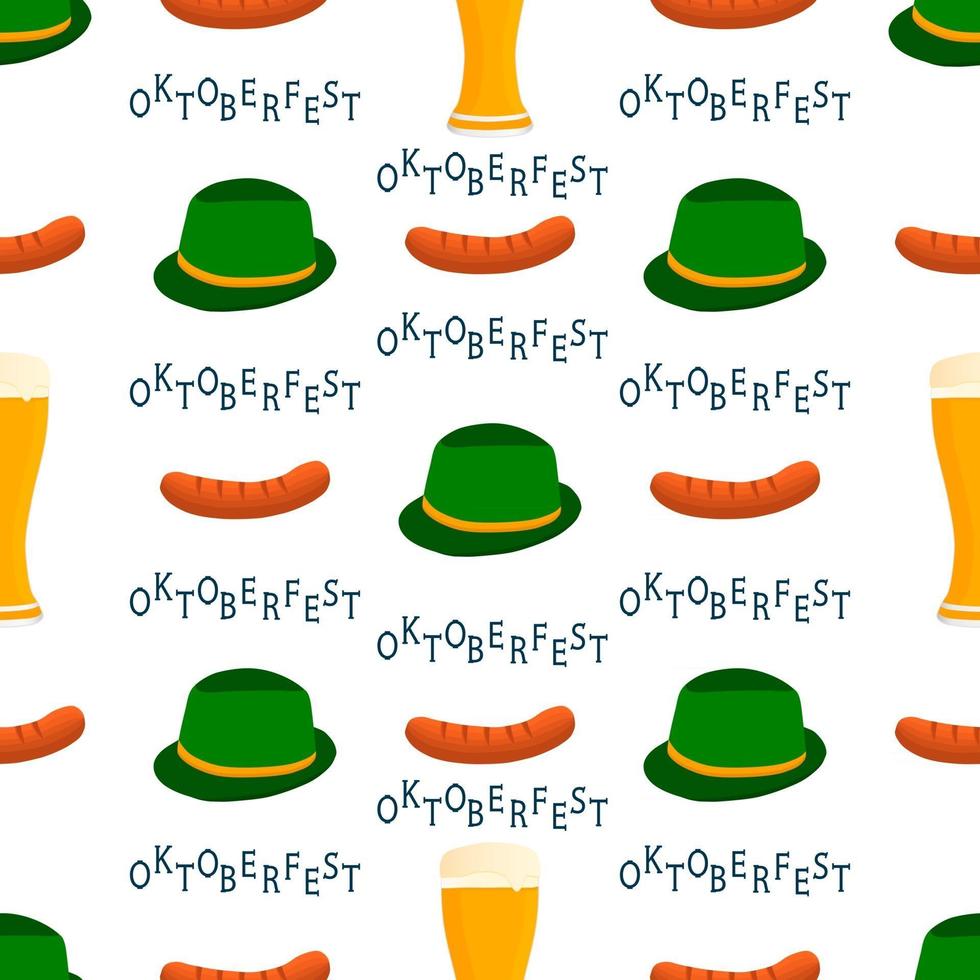 Illustration on theme big colored pattern oktoberfest vector