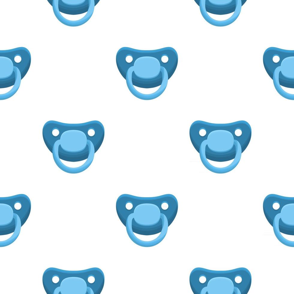 Illustration on theme seamless pattern baby pacifiers vector