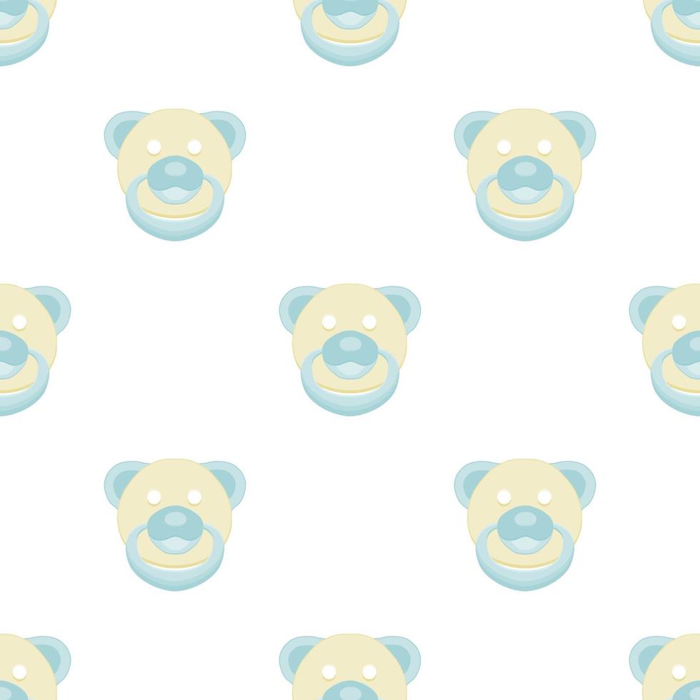 Illustration on theme seamless pattern baby pacifiers vector