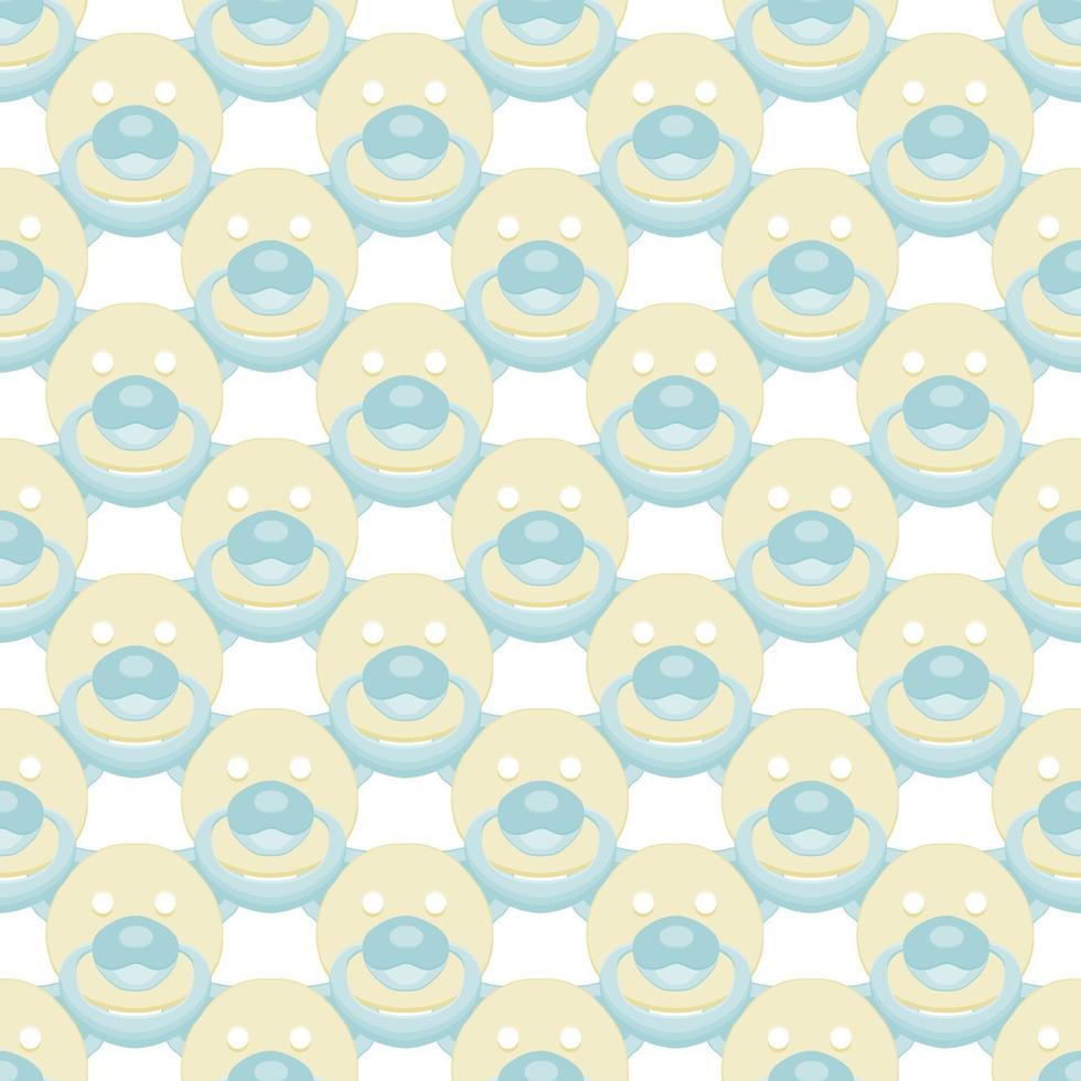 Illustration on theme seamless pattern baby pacifiers vector