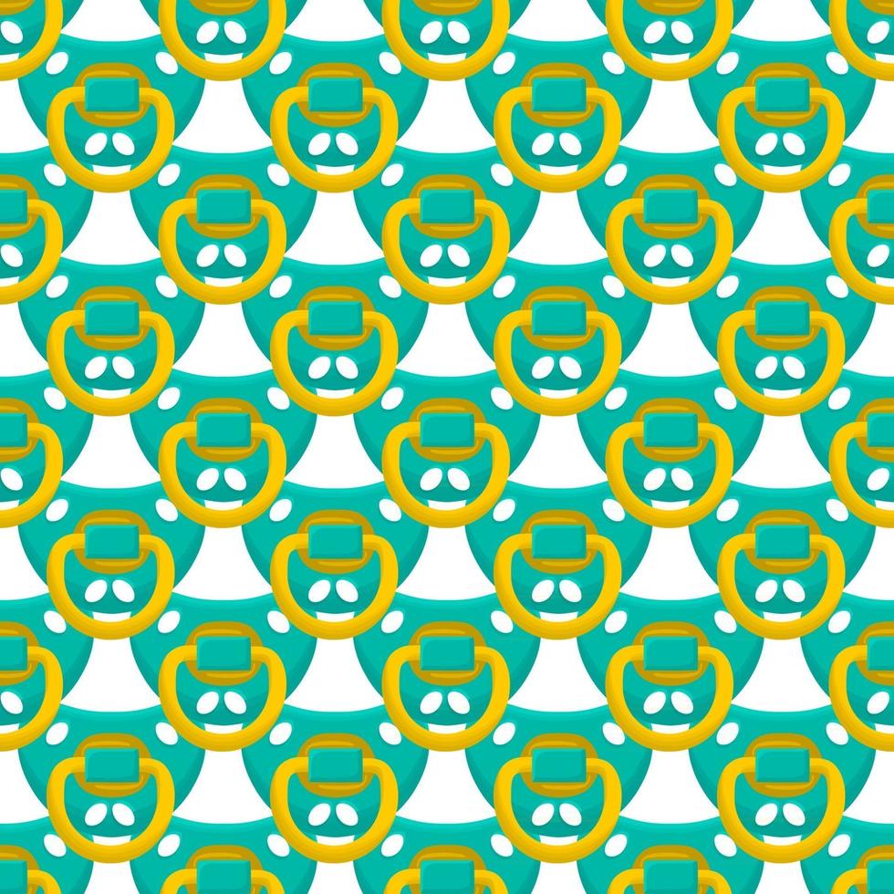 Illustration on theme seamless pattern baby pacifiers vector