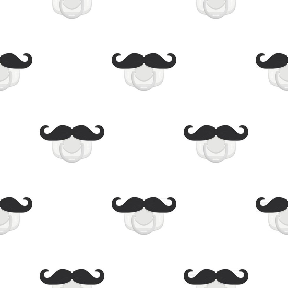Illustration on theme seamless pattern baby pacifiers vector