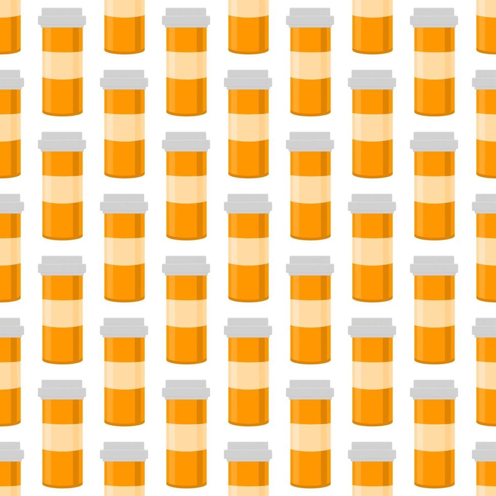 Gran conjunto de colores diferentes tipos de píldoras dentro del tarro cerrado vector