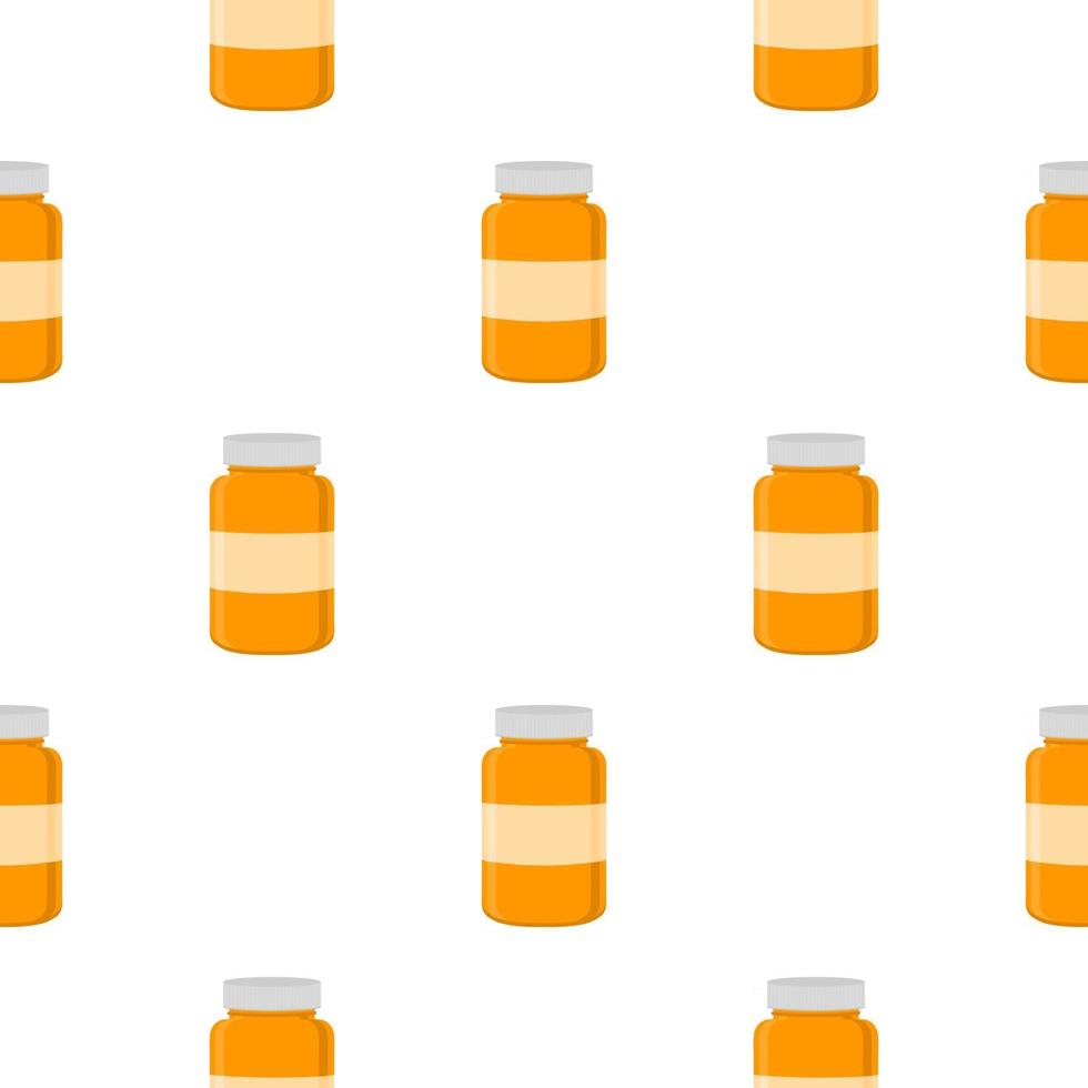 big colored set different types of pills inside close jar vector