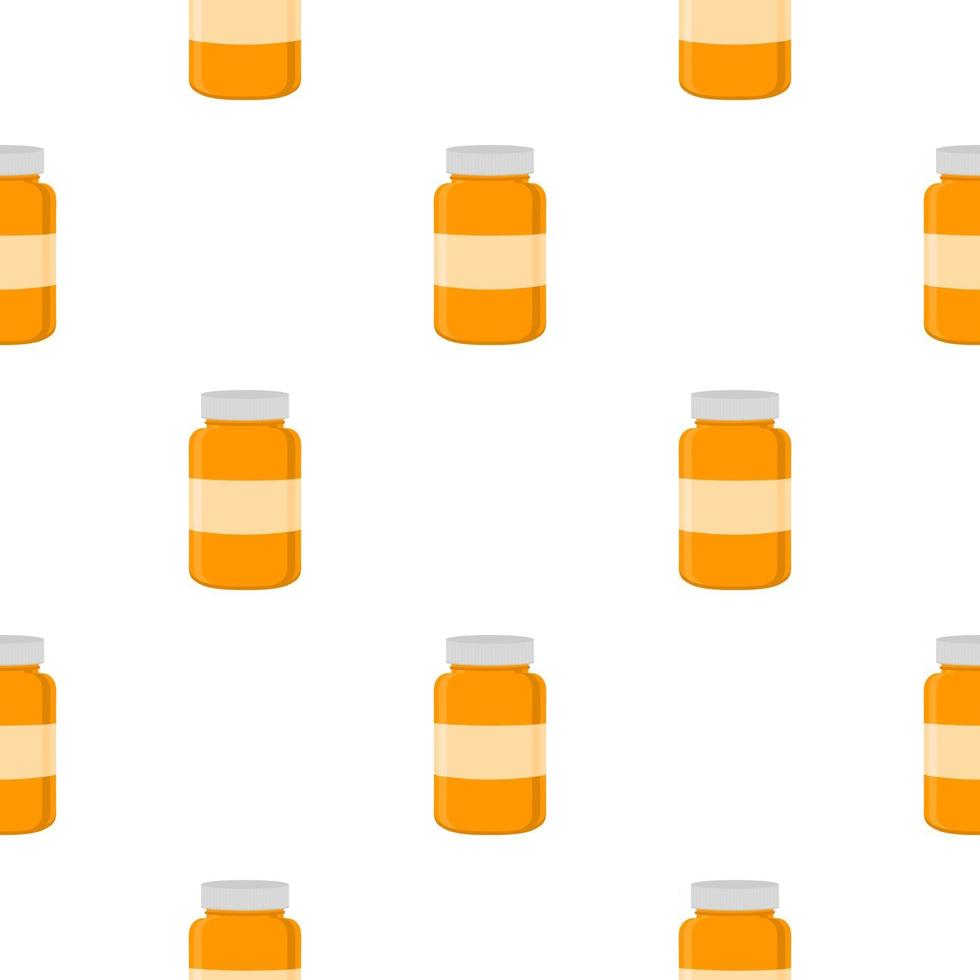 big colored set different types of pills inside close jar vector