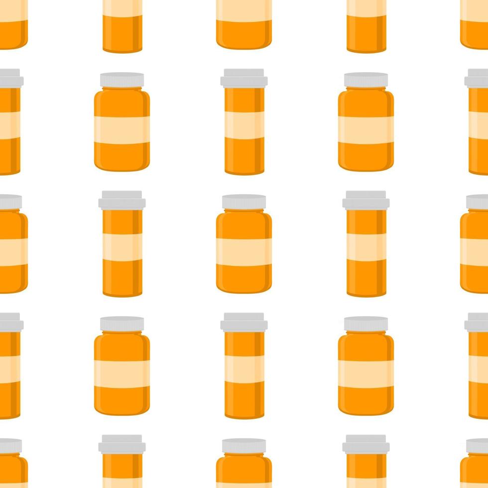 big colored set different types of pills inside close jar vector