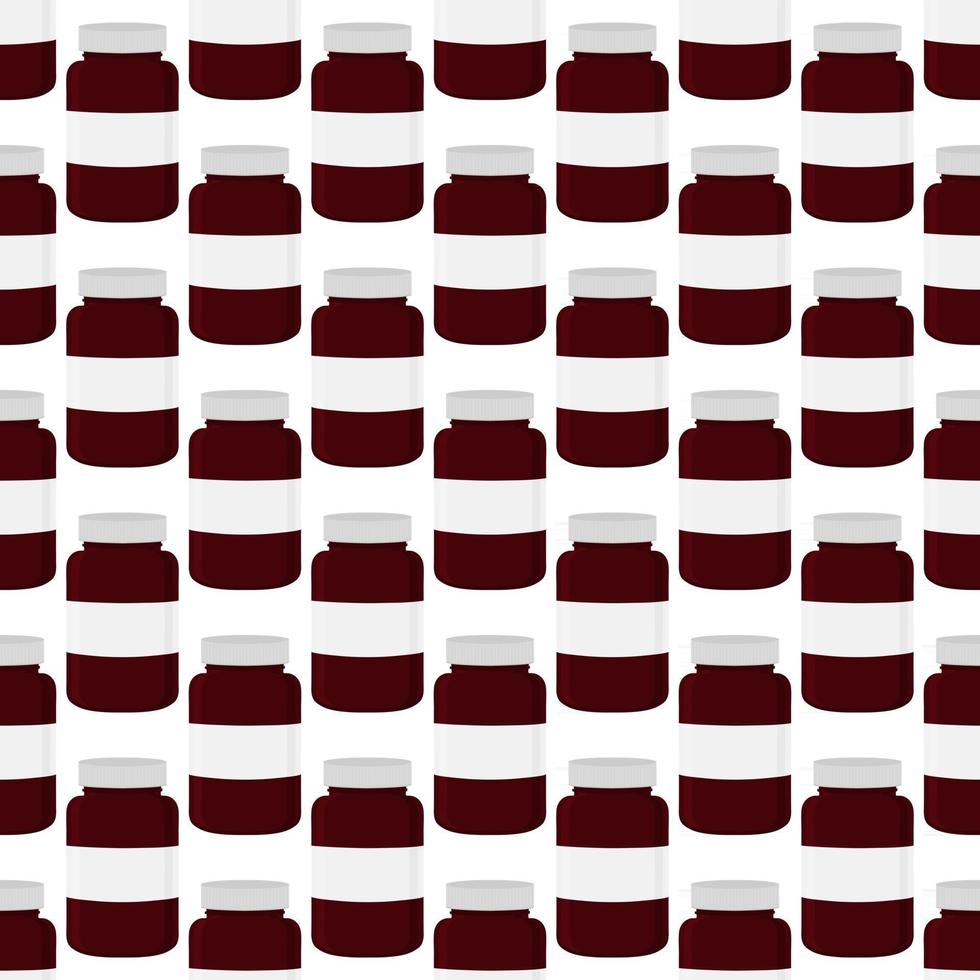 big colored set different types of pills inside close jar vector