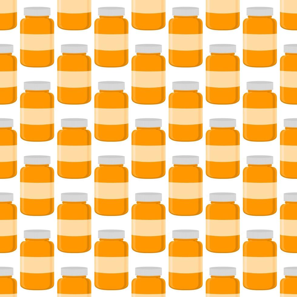big colored set different types of pills inside close jar vector