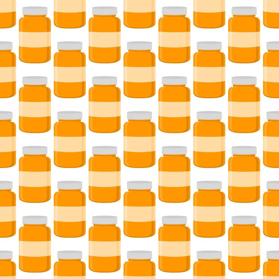 big colored set different types of pills inside close jar vector