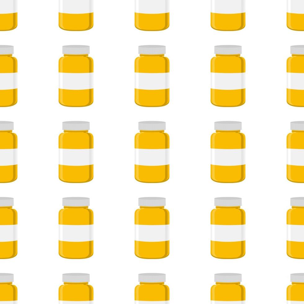 big colored set different types of pills inside close jar vector
