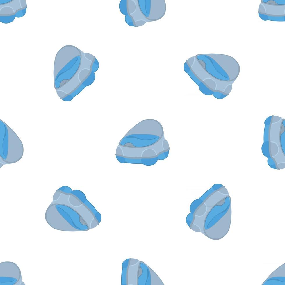 Abstract seamless plastic baby pots with comfortable handle vector