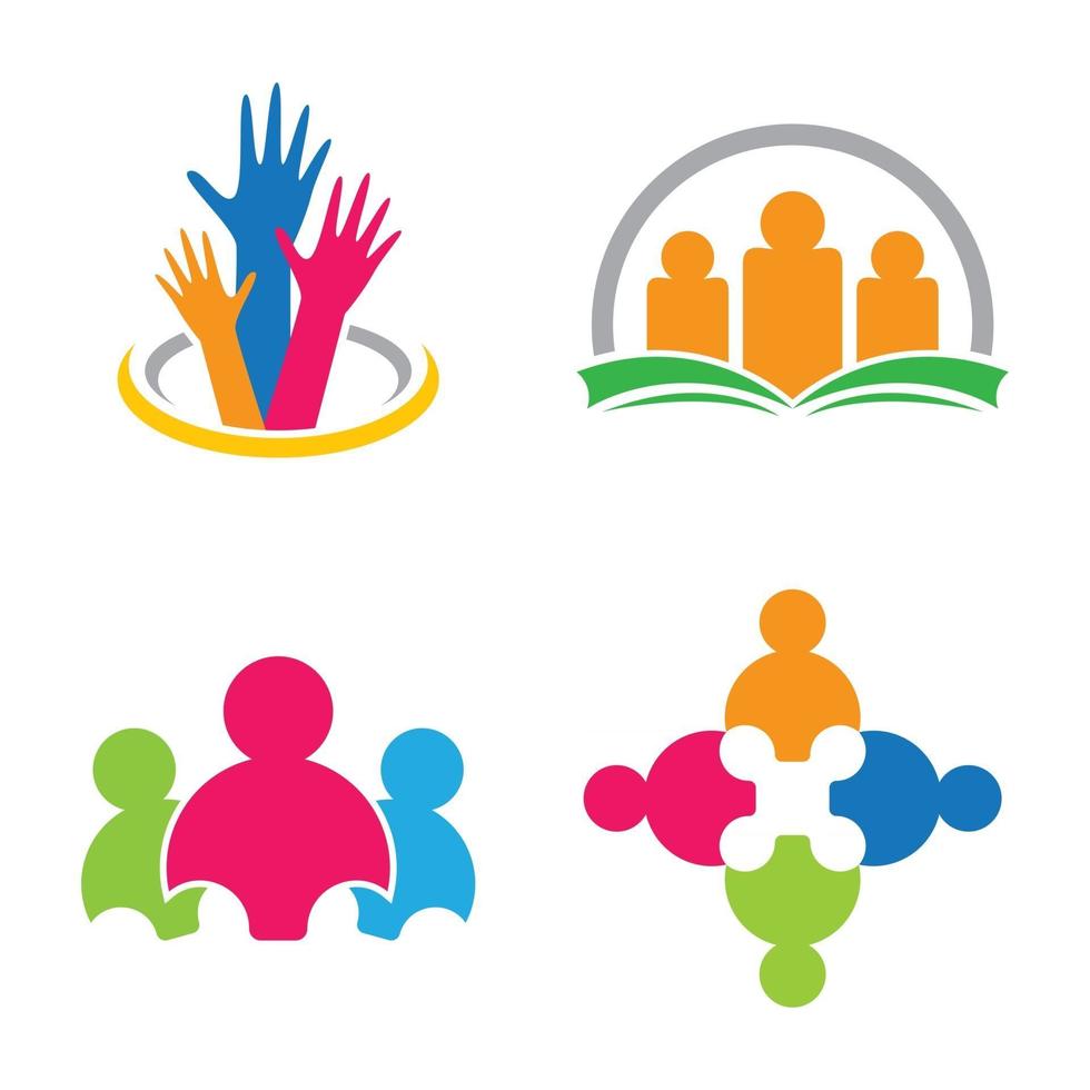 Community care logo images design vector