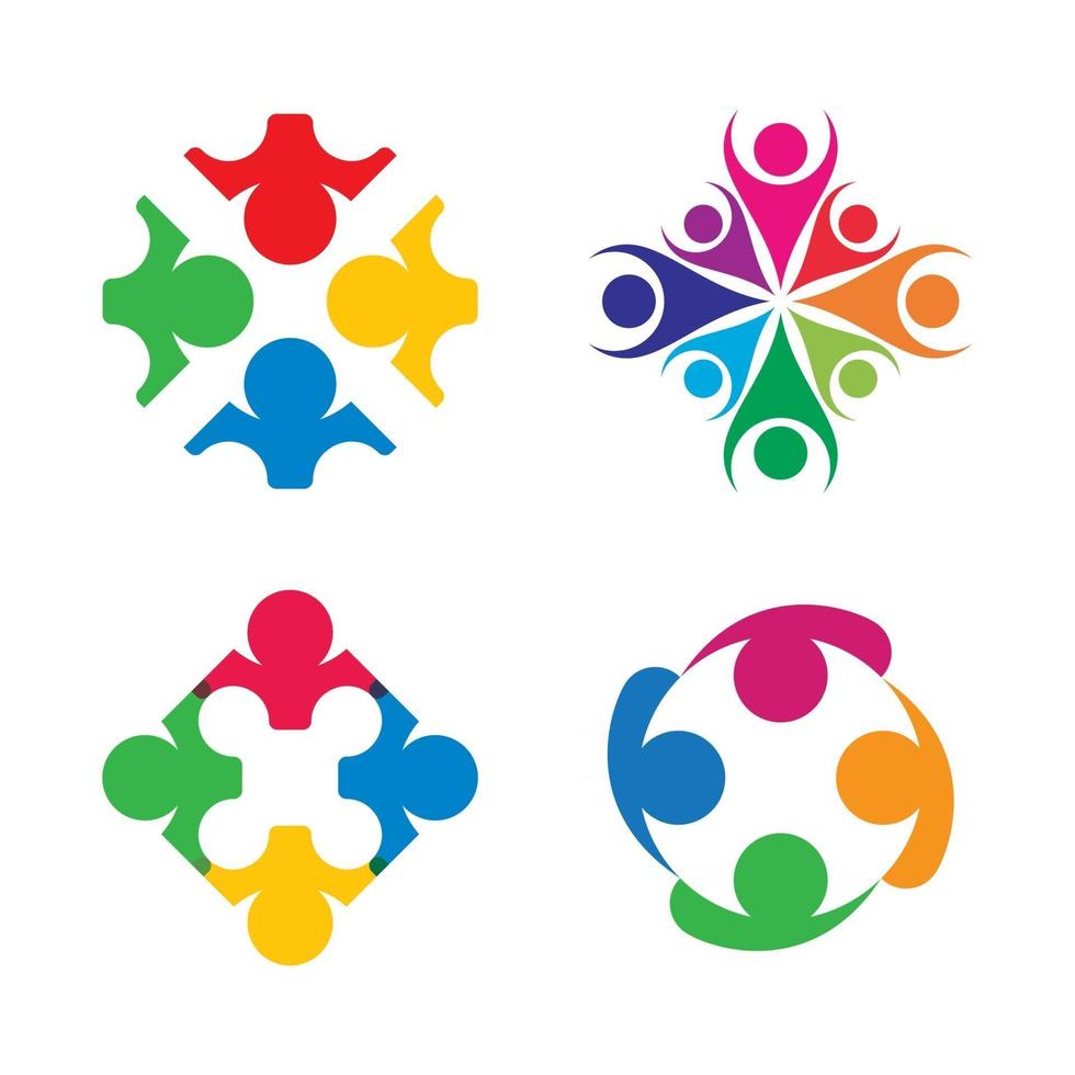 Community care logo images design vector