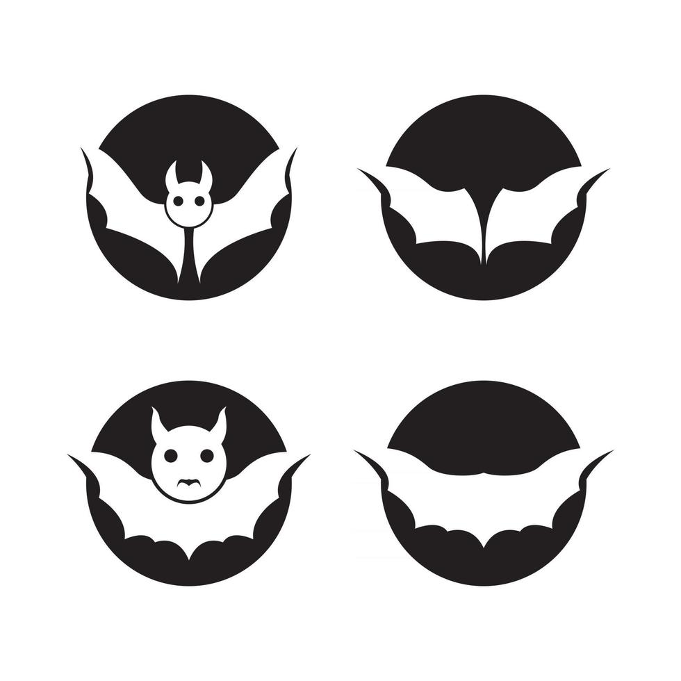 diseño de logotipo de imágenes de murciélago vector