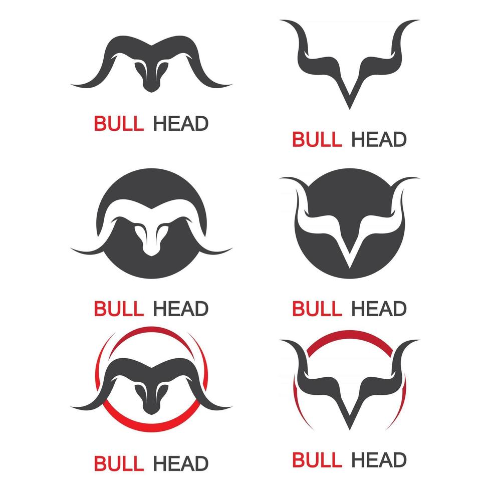 Bull head logo images vector