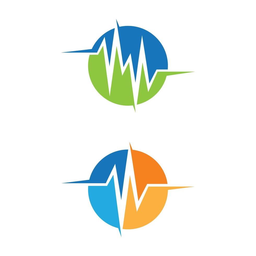 Pulse logo images vector