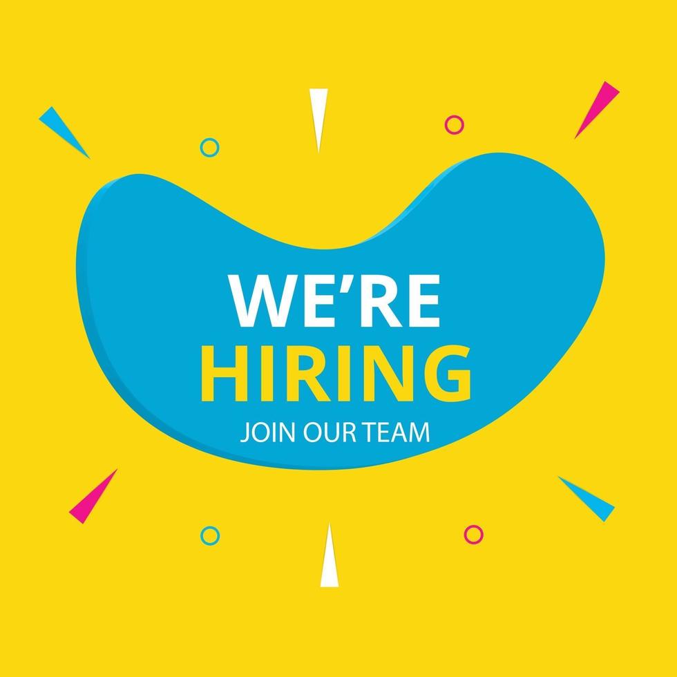 Join our team banners. We are hiring communication poster vector