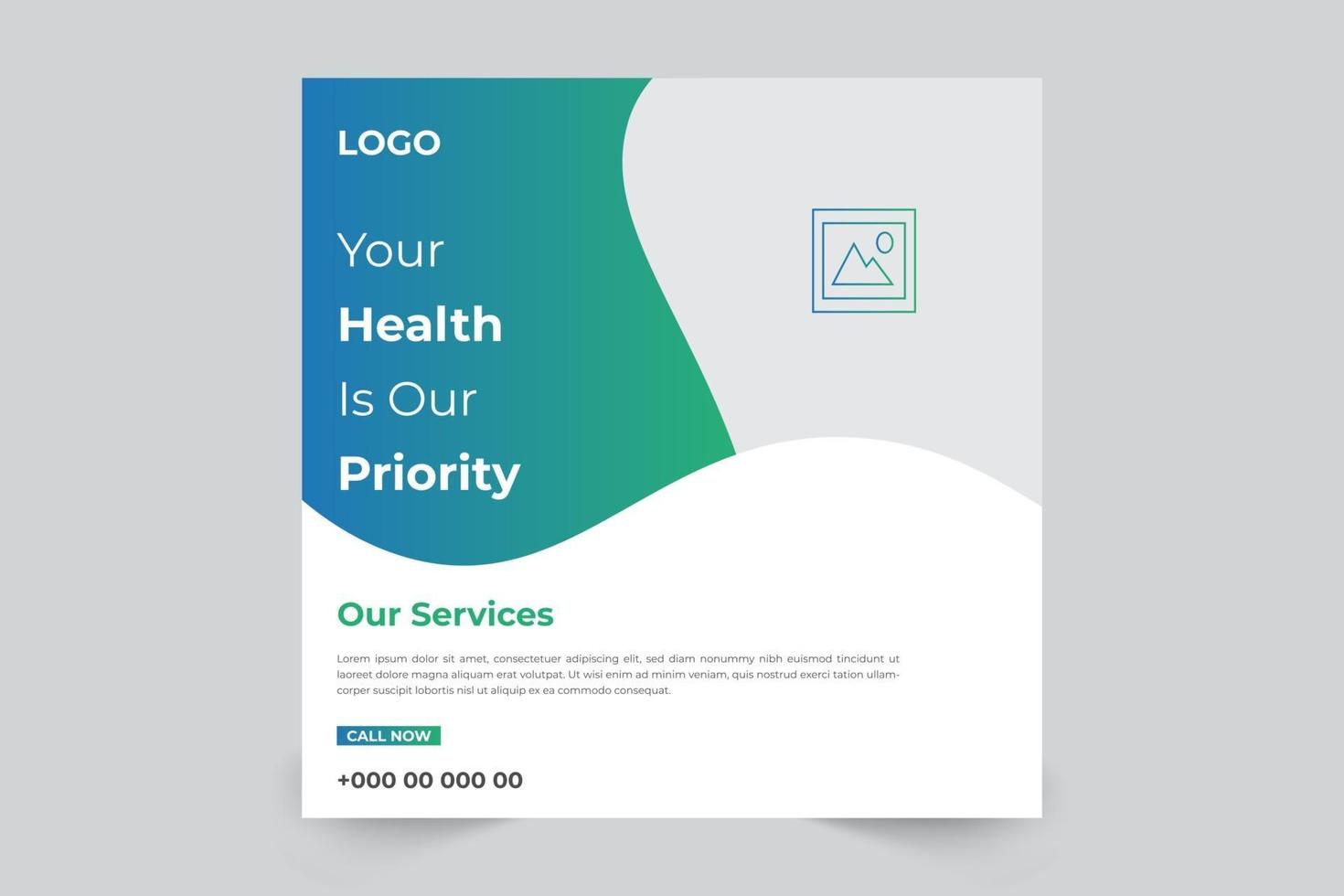 diseño de banner médico para tu promoción. vector