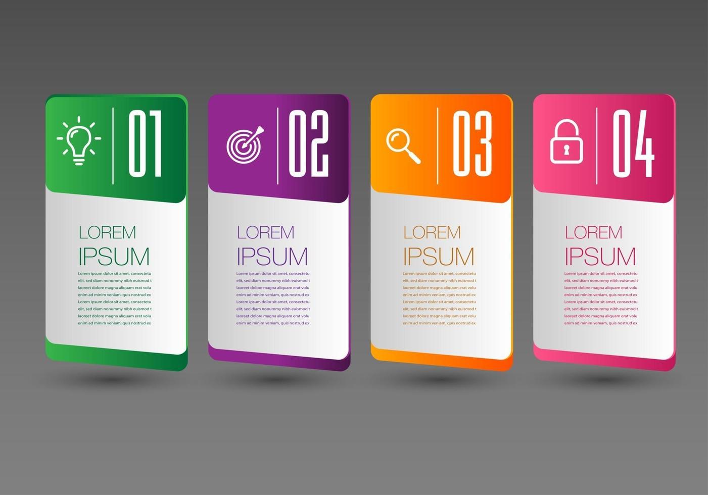 modern text box template, infographics banner vector