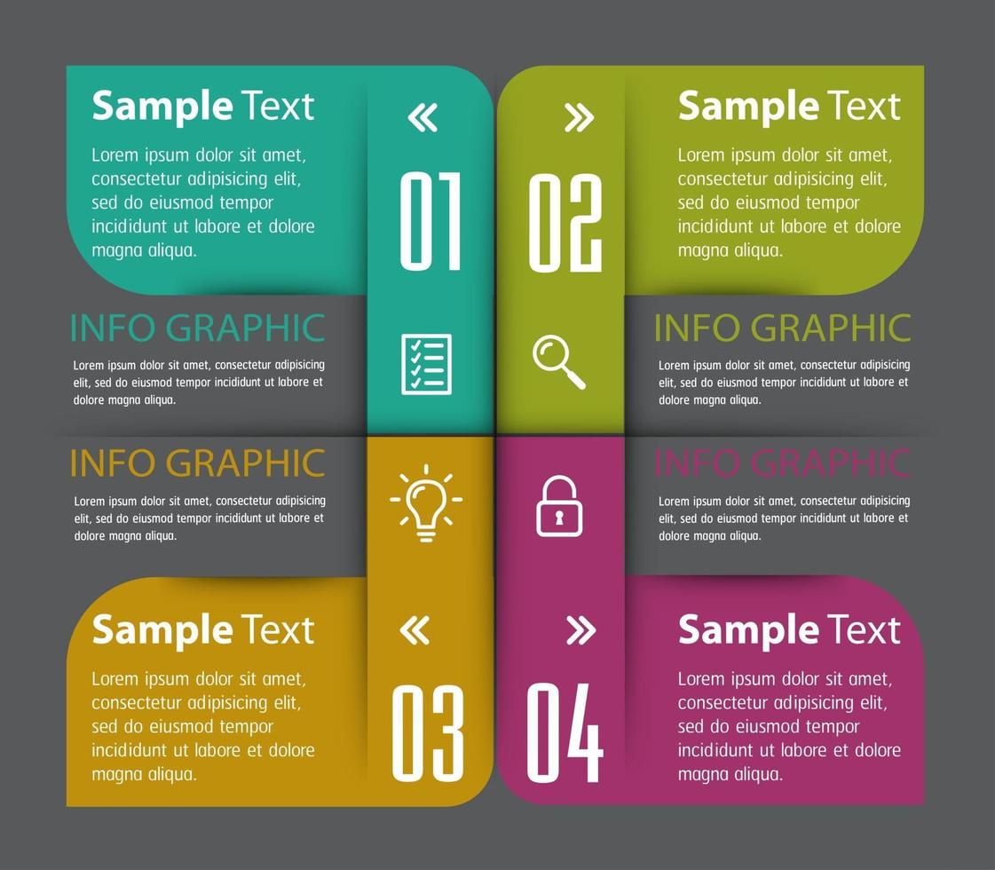 modern text box template, infographics banner vector