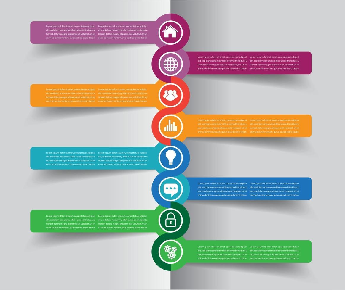 modern text box template, infographics banner vector