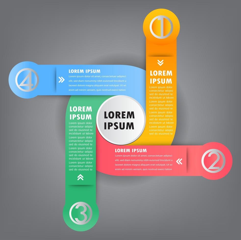 modern text box template, infographics banner vector