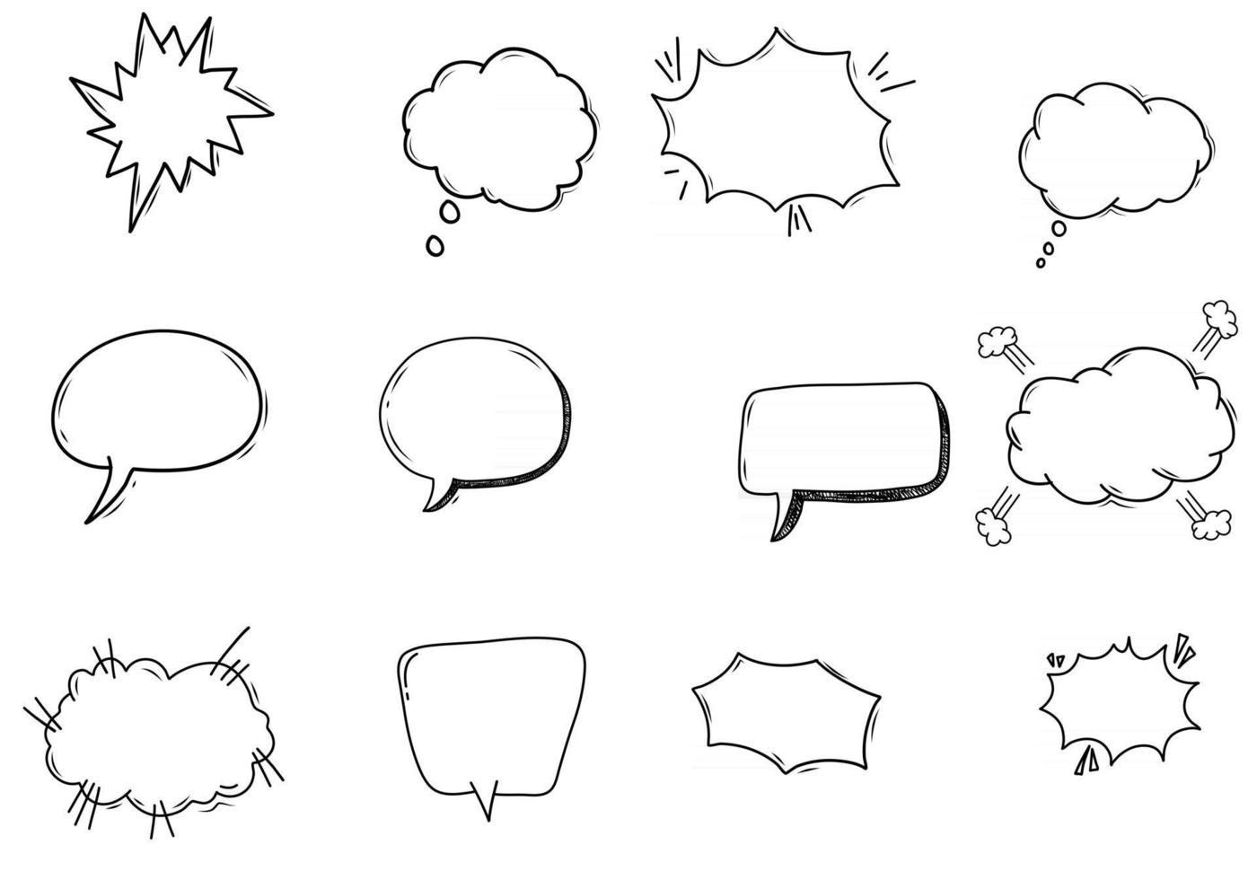 empty comic speech bubbles vector