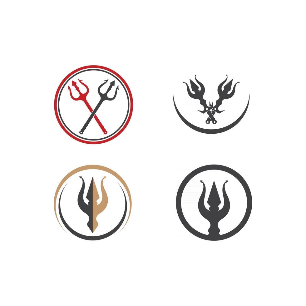 Trident Logo Template vector icon illustration