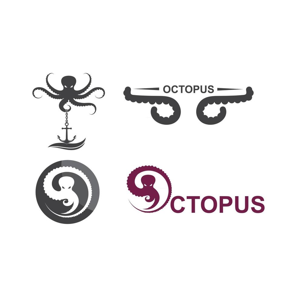 octopus icon logo vector illustration design