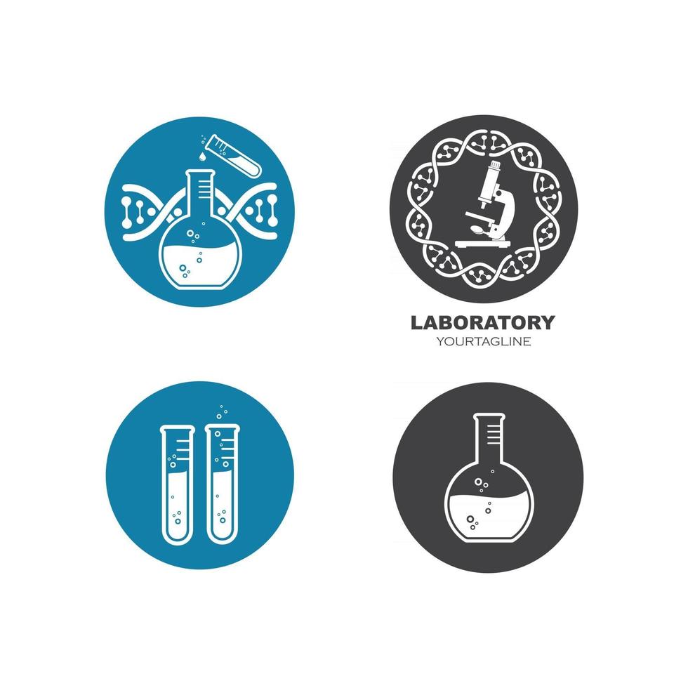 Diseño de ilustración de vector de logo de icono de laboratorio